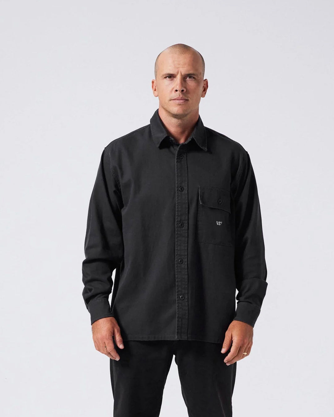 Camisa Rivvia Projects Off Track Cord LS Negro