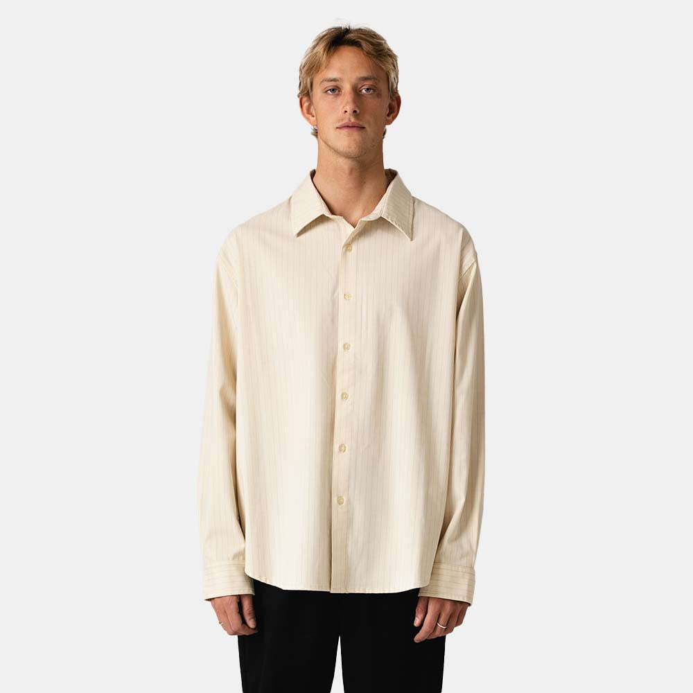 Camisa Former Vivian LS Creme Stripe