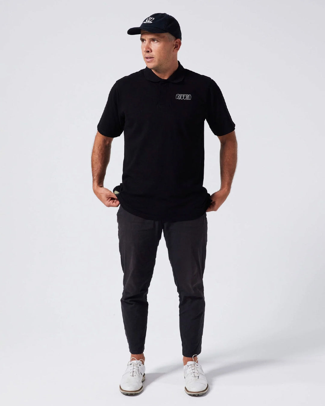 Polera Polo Flower Map Negra