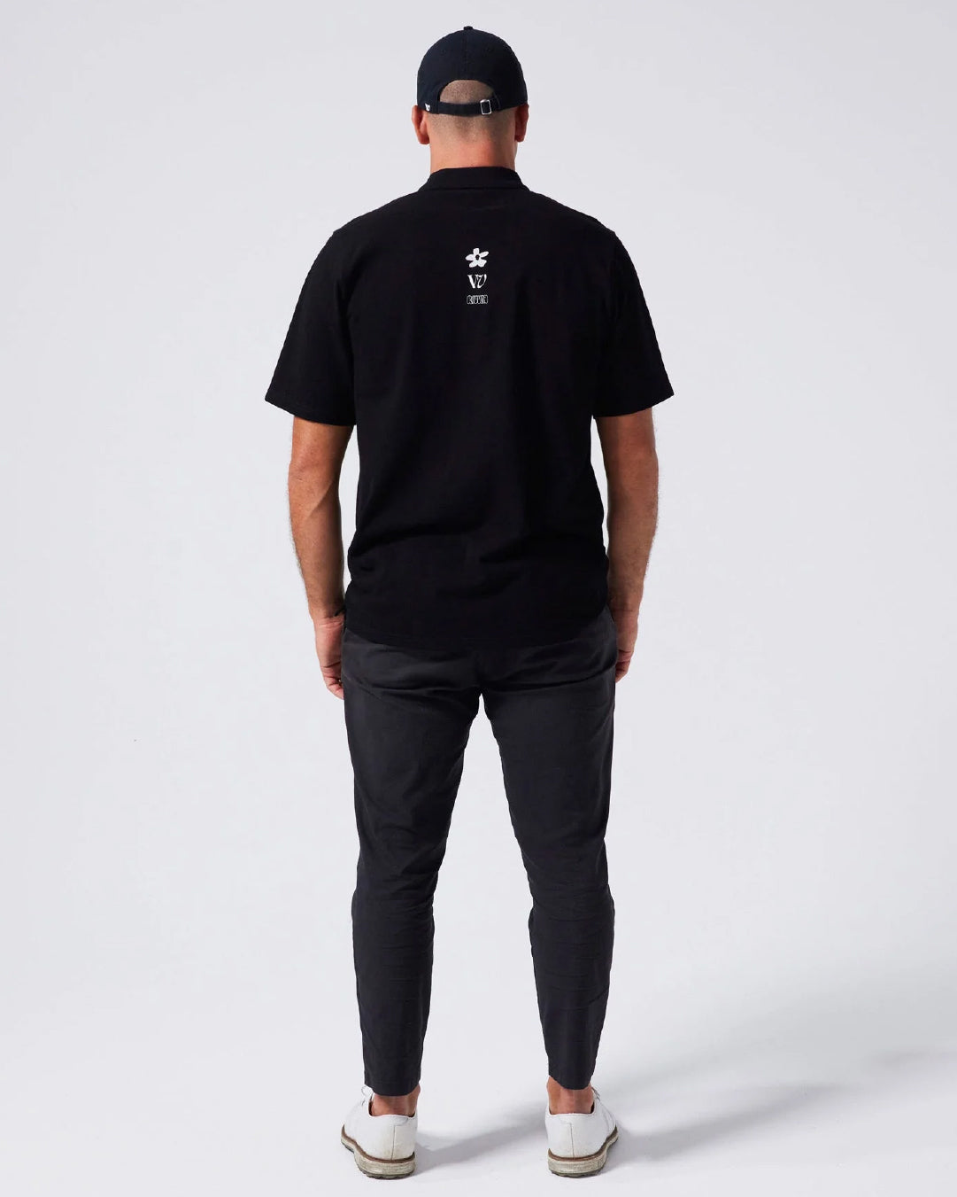Polera Polo Flower Map Negra