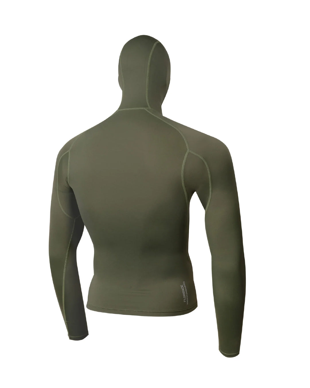 Polera de Agua Long Sleeve Hooded Rashguard Verde Oliva