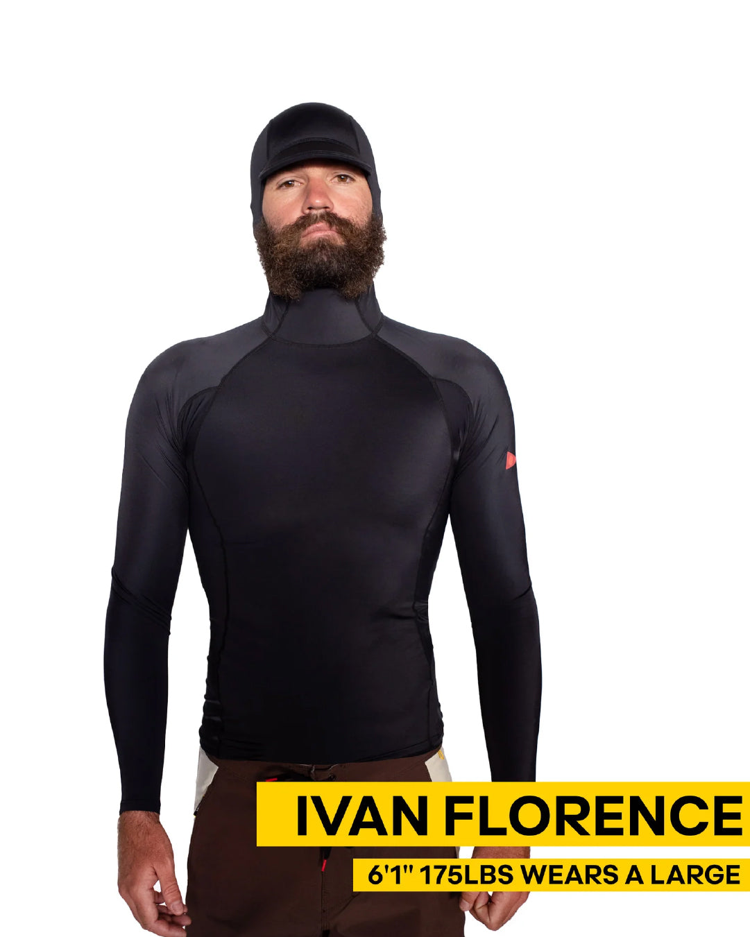 Polera de Agua Long Sleeve Hooded Rashguard Verde Oliva