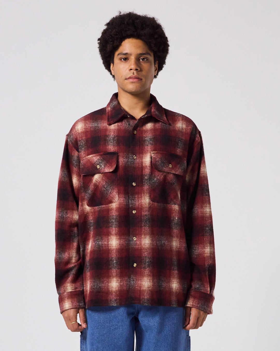 Camisa Former Manners Flannel LS Roja