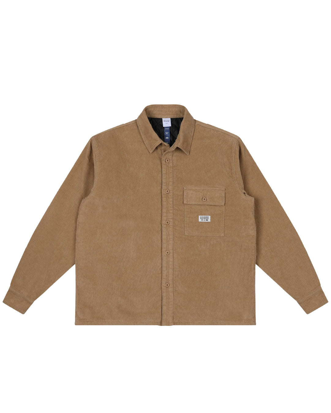 Camisa Off Track Quilted LS Café