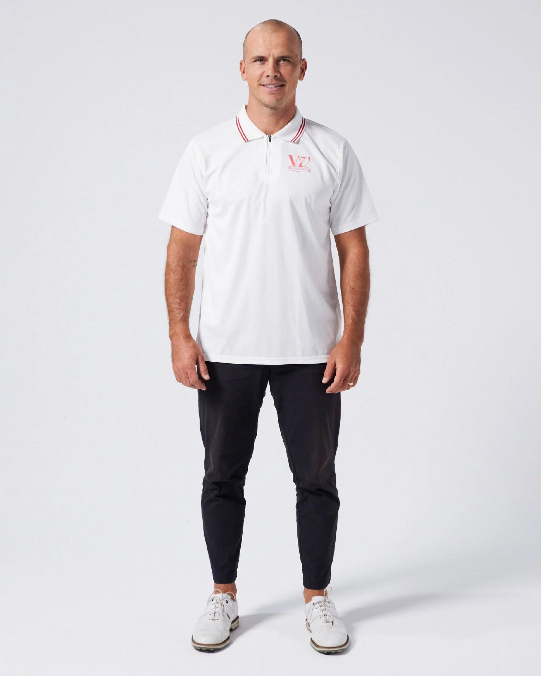 Polera Polo Power Fade Blanca