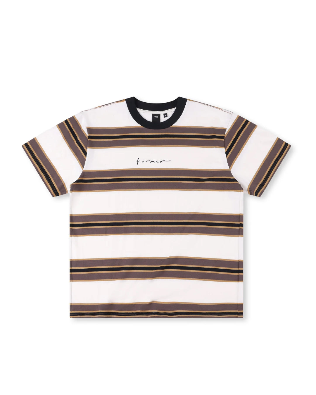 Polera Former Rampant Stripe Blanca/Café