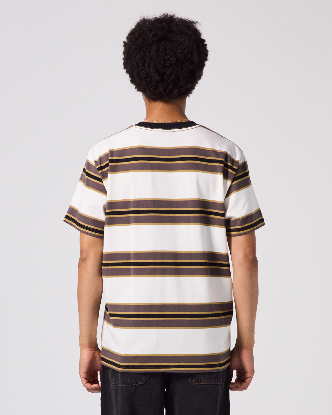 Polera Former Rampant Stripe Blanca/Café