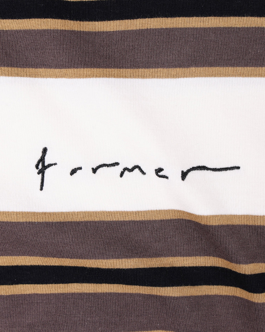 Polera Former Rampant Stripe Blanca/Café