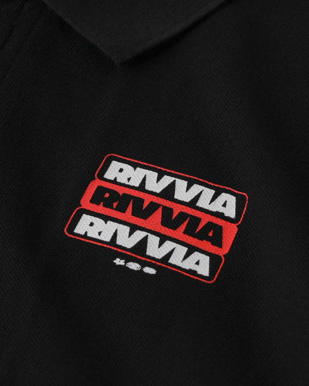 Polera Polo Stacked Negra