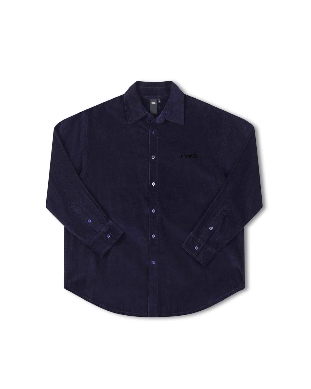 Camisa Vivian Cord LS Azul Marino
