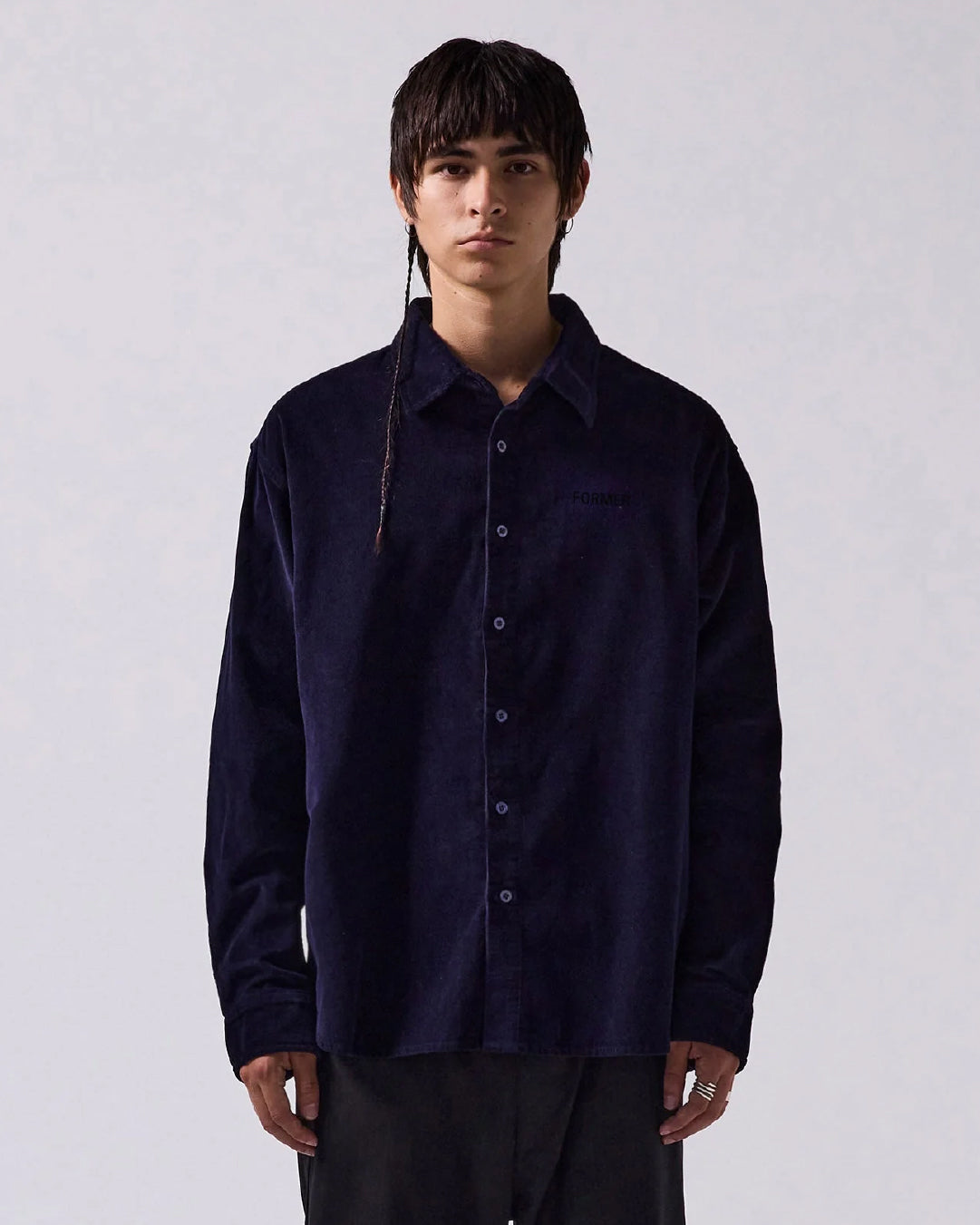 Camisa Vivian Cord LS Azul Marino